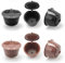 6 Pcs Reusable Coffee Capsule for Dolce Gusto Coffee Machine, Refillable Coffee Capsules Pods Reusable Coffee Filter for DolceGusto Mini Me/Piccolo, 3 Brown+3 Black