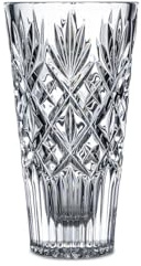 Royal Doulton Highgate Vase à Fleurs en Verre Cristal Motif Losanges Hauteur 25 cm