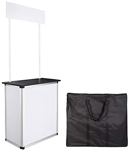 Promotion Thekentisch, Holz, Ausstellung, Demo, faltbar, mit Tragetasche, Aluminiumrahmen, Innenregal, ideal zum Verteilen von Proben, Produktdemos