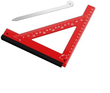 Righello angolare per la lavorazione del legno con posizionamento centrale migliorato per layout accurati