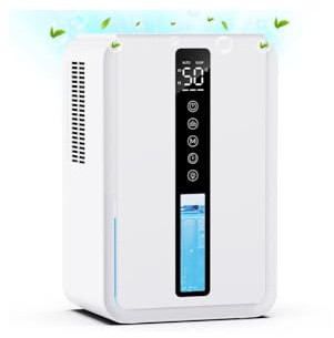 Deshumidificador Eléctrico 2500ML - Deshumidificador Bajo Consumo 3 Velocidades + 2 Modes, Deshumidificadores con Temporizador 48H - Descongelación Automática e 7 Colores RGB para Dormitorio y Baño