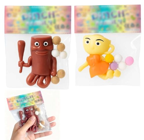 BQRKOTM 2stk Tralalero Tralala Anti Stress Bälle, Stressball Spielzeug Italienisches Brainrot Weichspielzeug, Tung Tung Tung Sahur Figure, Meme Spielzeug