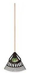 Ribiland - Balai à feuilles/gazon plastique largeur 64 cm avec manche bois 135 cm - PROJBF64/MB - Ribiland