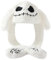 Lovemonster Niedliche Totenkopfmütze mit beweglichen Ohren Tier Plüschspringohren Hut Halloween Geisterhut Weihnachtsgeschenke Cosplay Partyhut Weiblicher Männlicher Erwachsener, Weiß