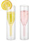 Copas de champán sin tallo, juego de 2 copas de prosecco de doble pared, copas de vino clásicas de tulipán, copas de vidrio transparente, copas de tostado sopladas a mano para regalos de boda,