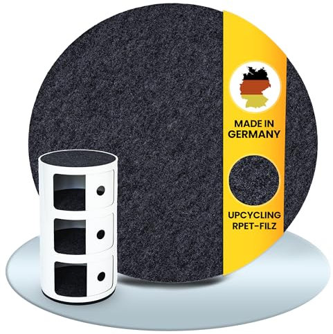easy and green Cuscino in feltro compatibile con Componibili in feltro rPET riciclato - Made in Germany - Comodino rotondo in feltro lavabile - Comodino rotondo Sottobicchiere rotondo a forma di fiore