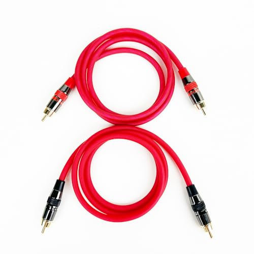 2 pièces/paire câbles RCA vers RCA mâle vers mâle câble Audio Aux for Home cinéma HDTV TV DVD CD haut-parleur boîtier amplificateur de puissance 0.3-20M ( Color : N1004-N1004-RR-MM , Size : 10 m )