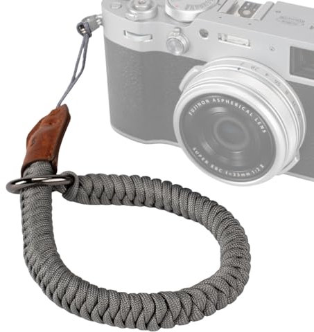 SMALLRIG Sangle de Poignet pour Appareil Photo, Tressée Universelle pour Appareil Photo, Sangle de Sécurité Réglable Compatible avec Appareil Photo Reflex Numérique ou sans Miroir, Gris - 5055