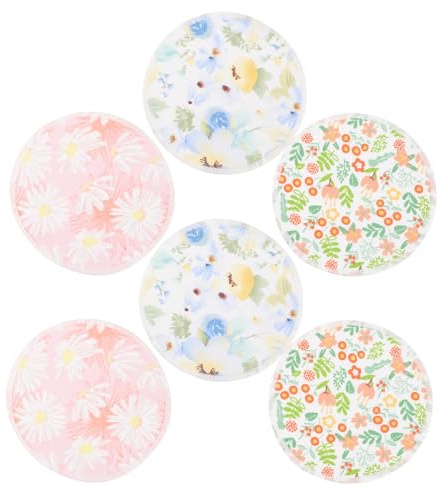 KOMBIUDA 6stücke Waschbare Stillpads Bambusfaser Atmungsaktive Und Wiederverwendbare Brustauflagen Für Sicheres Stillen Verhindern Milchüberlauf Stilvolles Design