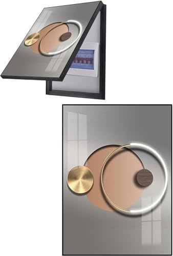 Electric meter box decorative frameElectric Meter Box Cover Wall Hanging Painting Meter Box Decorative Painting Distribution Box Switch Electrical Panel Protection Cover(A,35x45cm)