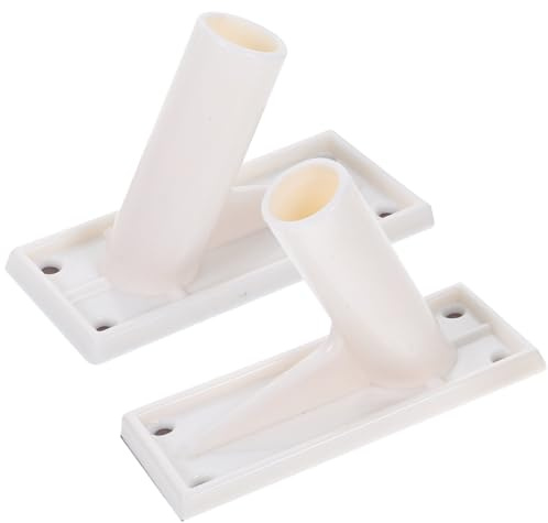 SEWOART Support Porte-Drapeau Mural Auto-Adhésif 11X7.50X5.00Cm Résistant Vent Intempéries pour Jardin Terrasse Extérieur Socle Mât Drapeau Stable