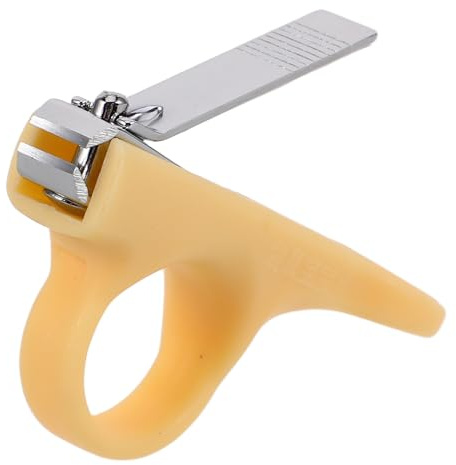 WRITWAA Babynagelknipser Faltbar mit Ergonomischem Griff Sicherer Nagelschneider aus Rostfreiem Stahl Hellgelb für Neugeborene Manikürset