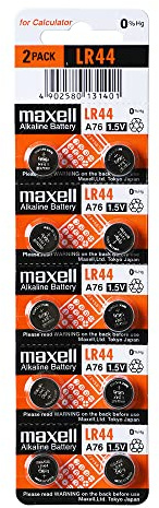 Maxell LR44 (A76) Battery 10 Pack