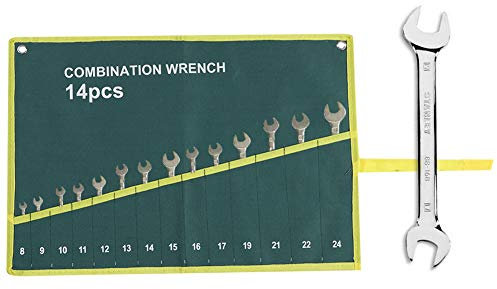 Roll Up Tools Bag - Multi-Pocket Canvas Roll Up Tools Aufbewahrungstasche Spanner Zangenschlüsselhalter Organizer(14 Ports)