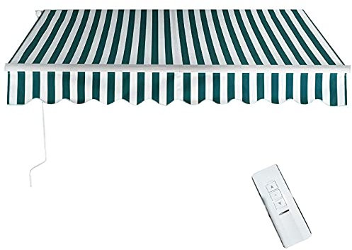 Tenda da Sole Manuale Avvolgibile Elettrico, Tenda da Sole a Muro con Bracci Estensibili e Manovella,Tettuccio Parasolo Ideale per Giardino e Balcone,Tenda da Sole motorizzato per Esterno,#10,3x1.5m