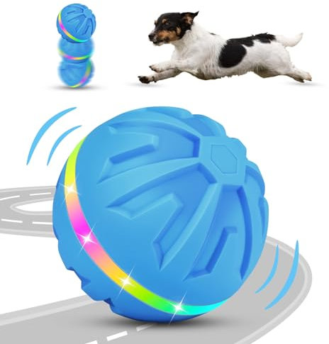PETTOM Hundespielzeug Ball, Hundeball Elektrisch, Selbstrollender Ball Hund Groß 8,2cm, Interaktives Hundespielzeug Große Mittle Hunde