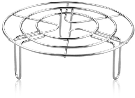 GLADFRESIT Round Air Fryer Rack,Stainless Steel Multi-Purpose Cooking Rack for Cooling, Steaming, and More,15CM