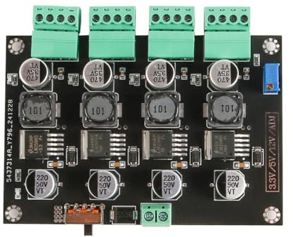 Laroal Módulo de Fuente de alimentación conmutada multicanal Módulo de Fuente de alimentación con Salida de Voltaje Ajustable de 3,3 V, 5 V y 12 V Convertidor Reductor