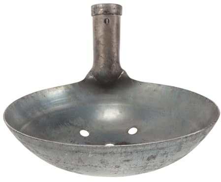 TOYANDONA Pala Agujeros para Tamizar Lodo Pala Grande de Hierro para Limpieza de Pozos y Drenajes Herramienta de Alta Capacidad para Retirar Desechos en Obras y Jardinería