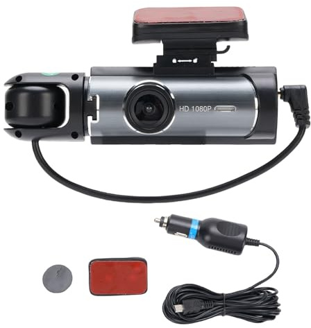 GOWENIC Cámara de Tablero, 1080p HD DVR, con Pantalla de 3.16 Pulgadas, con una Lente Gran Angular, para Momentos Importantes o Preocupaciones de Seguridad Dentro del Automóvil También