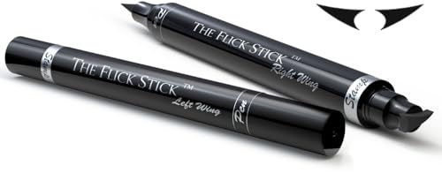 Eyeliner Stamp – Wingliner by Lovoir Black, waterproof, smudgeproof, winged long lasting liquid eye liner pen, Vamp style wings, 2 Pens In A Pack (10mm Classic, Midnight Black)