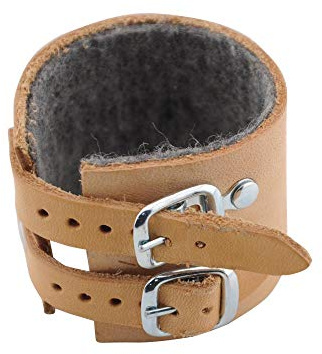 Holthaus Medical YPSIMED Handgelenkriemen Stütze Handgelenk Bandage, Leder, 2-schnallig, Gr 17