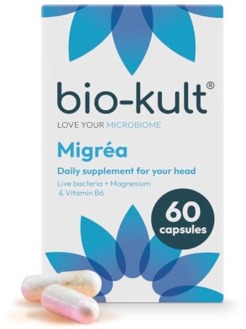 Bio-Kult Migréa | 14 stammar + magnesium och vitamin B6 | Huvud, nervsystem och tarmstöd | 60 kapslar