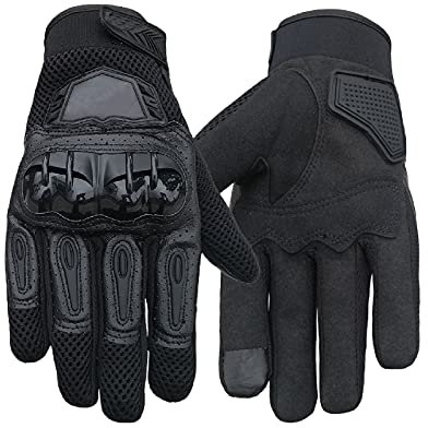Felenny Gants de moto pour homme et femme, gants de moto pour écran tactile, gants pour BMX, VTT, équitation
