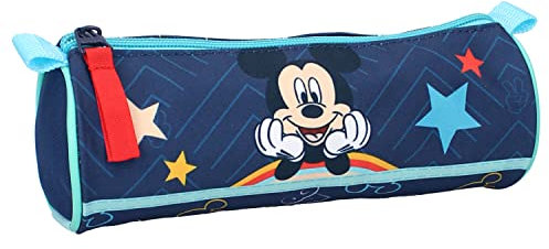 Vadobag Federmäppchen Mickey Mouse I'm Yours to Keep | Schule - Kindergarten - Maße 21 x 7 cm - Blau, Federmäppchen für Stifte und Bleistifte