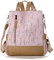 SODOLLEE Donna Zaino Antifurto Casuale Signora Zainetto Tasche Multiple Zaini Borse a Tracolla Impermeabile Poliestere Backpack Lavoro Università Viaggio Daypack Rosa