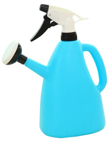 Toyvian Regadera Pulverizador de Presión Manual 1l para Plantas Interiores y Jardinería Mango Integrado y 2 Tipos de Rociado Color Aleatorio