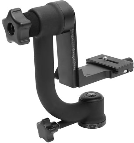 360° Panorama Gimbal stativhuvud panoramadoidstativhuvud panoramadkardanskt stativhuvud för miniatyrkameror teleobjektivkameror DSLR-kameror monitorer ljusblixtar och mikrofoner etc