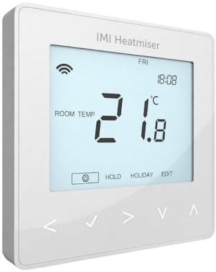 Heatmiser NeoStat V2 Smart Thermostat – Glacier White – For Wet Central Heating, Wet UFH & Hot Water Timer (Not Electric UFH) – Programmable Heating Control, NeoHub Required For App