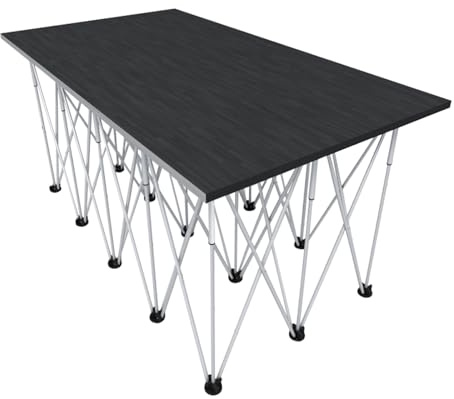 Banco de trabajo plegable y soporte de trabajo móvil, mesa de ciempiés de construcción versátil con soporte de caballete para proyectos de bricolaje de oficina en casa, incluye 4 patas de mesa de piel