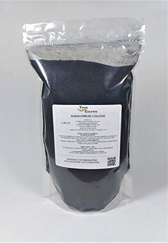 Todocultivo ACIDO UMICO E FULVICO (LEONARDITA 74%) 1 KG Migliorante del terreno essenziale per la crescita sana della pianta.