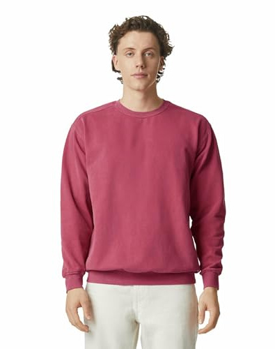 Comfort Colors Unisex tröja med rund hals, stil G1566 sweatshirt (paket med 1), karmosinröd, XXL