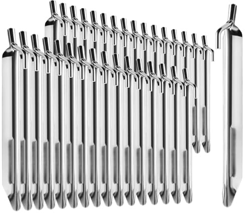 COM-FOUR® 32x picchetti in acciaio - robusti picchetti a forma di V per il campeggio e all'aperto - ideali per terreni normali