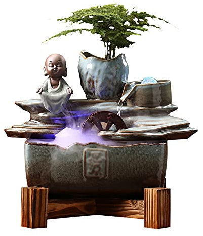 Fuente de mesa Fuente de tablero interior de cerámica interior de la mesa de recepción para el dormitorio de oficina Cuarto de comedor y cocina de 12 pulgadas de altura Decoración de regalo