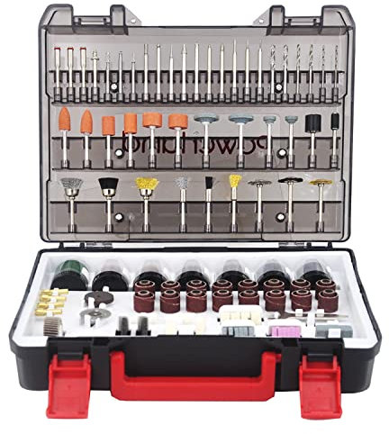 Werktough Rotary Tool Accessories Maxi Kit 372pcs All Round Versatile Accessories for Rotary Tool Working In Well Organized Deluxe Tool Case