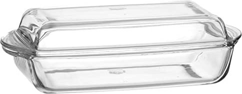 Ritzenhoff & Breker Cucina 136258 - Fuente para horno con tapa de cristal, 35 x 20 x 9 cm, 2,8 litros, rectangular, transparente