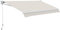 Outsunny Tenda da Sole 3x2 m a Bracci ad Azionamento Manuale in Alluminio e Poliestere per Esterni, Bianco Crema