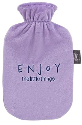 Fashy Wärmflasche mit Bezug, lila, 2,0L