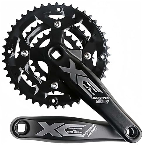 Fahrrad-Kurbelgarnitur Mit Vierkantloch, 9-Gang, 3-Fach, 64/104 BCD, Grifflänge 170 Mm, Kompatibel Mit: 8/9/10/11-Gang, Geeignet Für Mountainbikes/Rennräder