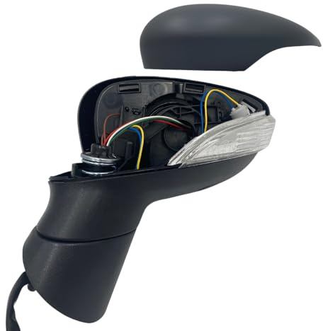 Spieg Außenspiegel Links für Ford Fiesta 2013-2016 Manuell Einklappbar, Elektrisch Verstellbar, Blinklicht, Beheizt, Grundiert, 6 PIN