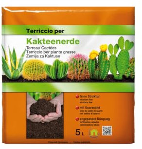 Gardenhome® Terriccio per Piante Grasse, cactus e succulente, previene ristagni d'acqua, con sabbia silicea