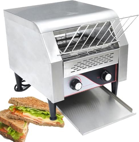 Tostadora Comercial Tostadora Industrial Resistente Con Cinta Transportadora Horno EléCtrico De Acero Inoxidable Con Tubo De Calentamiento Doble Ajustes De 7 Velocidades,Small