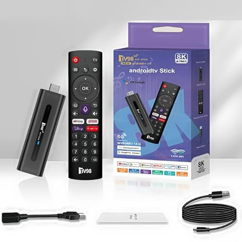 Android 14.0 TV Box,2025 Smart TV STICK box, Streaming Stick 8K,RAM 2GB ROM 16GB Dual WiFi 2.4G/5.8G 10K HDR HD Streaming Media Player