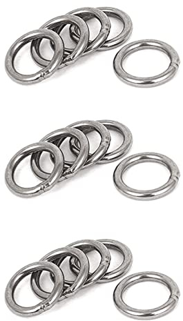 KEALLANS 20mm x 3mm Edelstahl Gurtband Baerenstark Geschweisster O-Ringe 15 Stueck