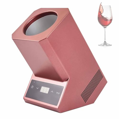Enfriador de vino eléctrico portátil, enfriador de vino for una botella con controles táctiles, enfriador sin hielo for bodegas, cuerpo de acero inoxidable, for hogar, viajes, oficina, fiestas