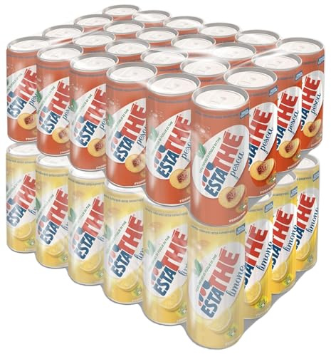 Bevanda Mix LIMONE + PESCA al Thé per estathe, Senza Glutine, 330ml (2025) [MAXI BOX con 48 Lattine]